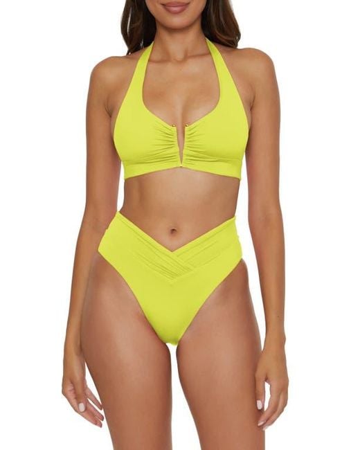 Becca Yellow Color Code High Waist Bikini Bottoms