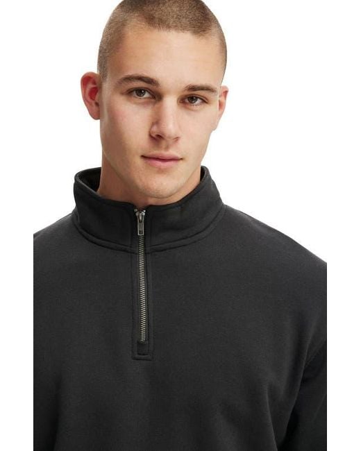 Cotton On Blue 1/4 Zip Fleece for men