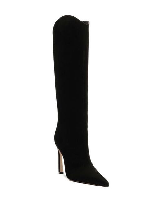SCHUTZ SHOES Black Maryana Pointed Toe Boot