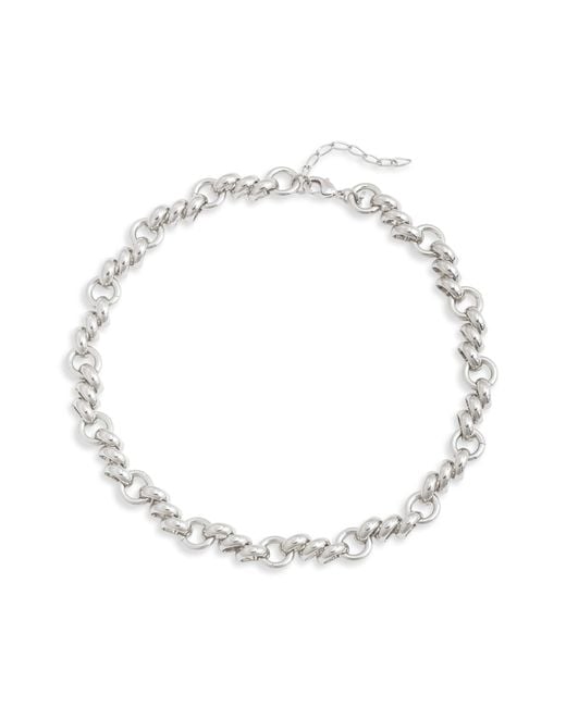 Nordstrom White Fancy staggered Chain Necklace