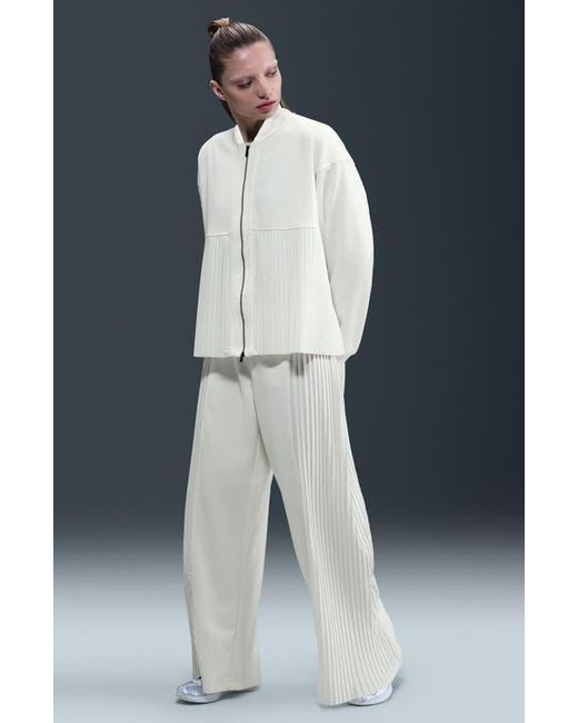 Nike White Pleated Wide Leg Pants