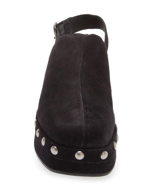 Chocolat Blu Black Harley Slingback Platform Clog