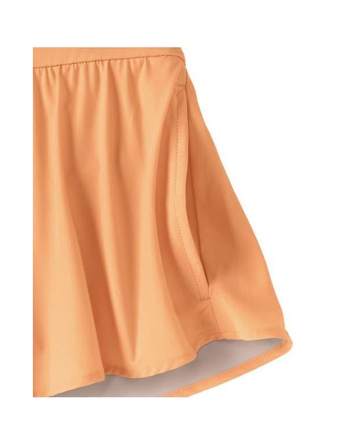 Lands' End Orange Plus Size 3 Pinchless Flutter Swim Short With Panty
