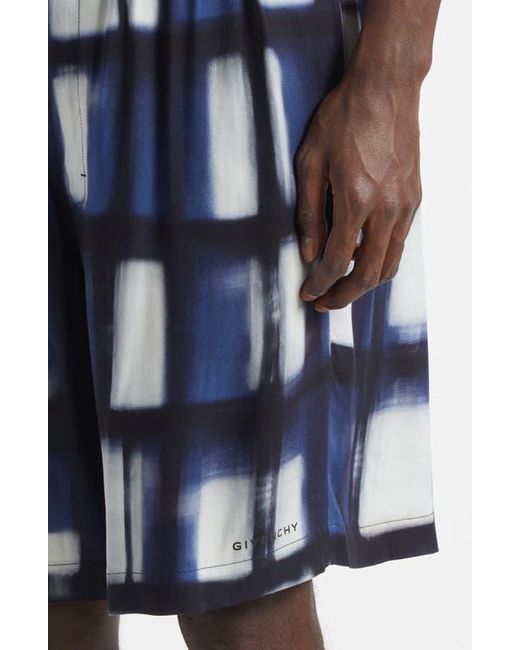 Givenchy Blue Afternoon Light Print Elastic Waist Bermuda Shorts for men