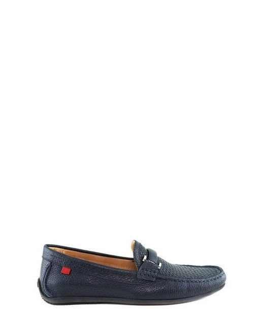 Marc Joseph New York Blue Bryant Park Leather Weave Driver Loafer for men