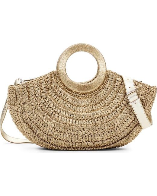 Desigual Metallic Raffia Bag