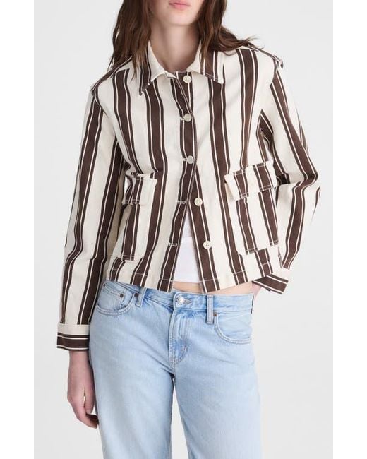Madewell Blue Stripe Crop Jacket