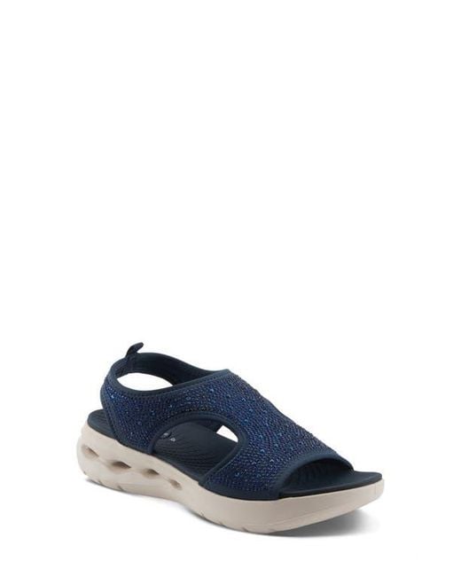 Flexus by Spring Step Blue Gosselin Slingback Platform Sandal