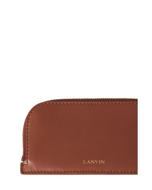 Lanvin Brown Catch By Leather Cardholder