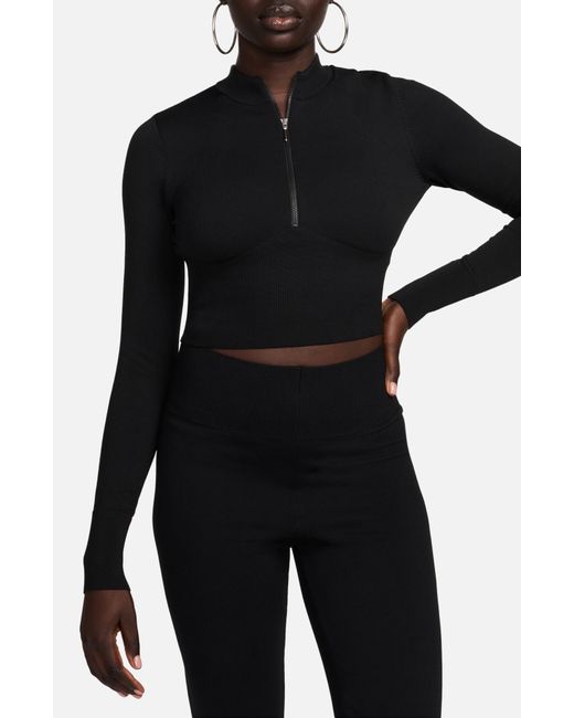 Nike Black Open Back Crop Sweater