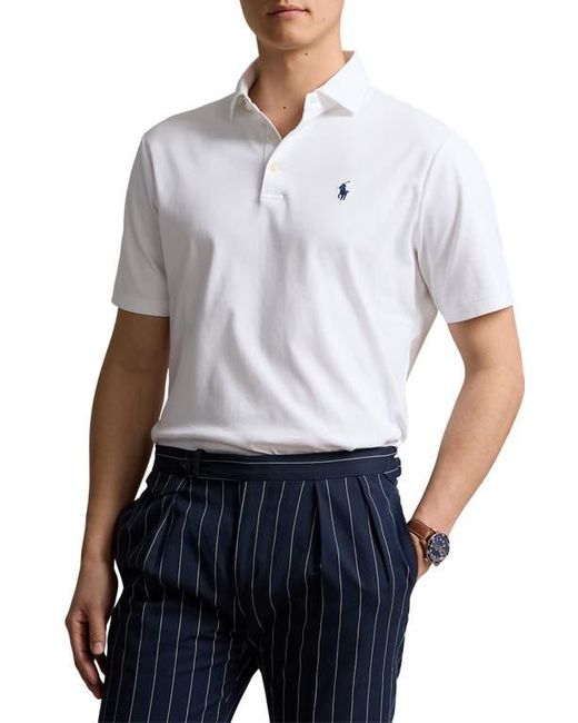 Polo Ralph Lauren Classic Fit Solid Cotton Polo in White for Men | Lyst