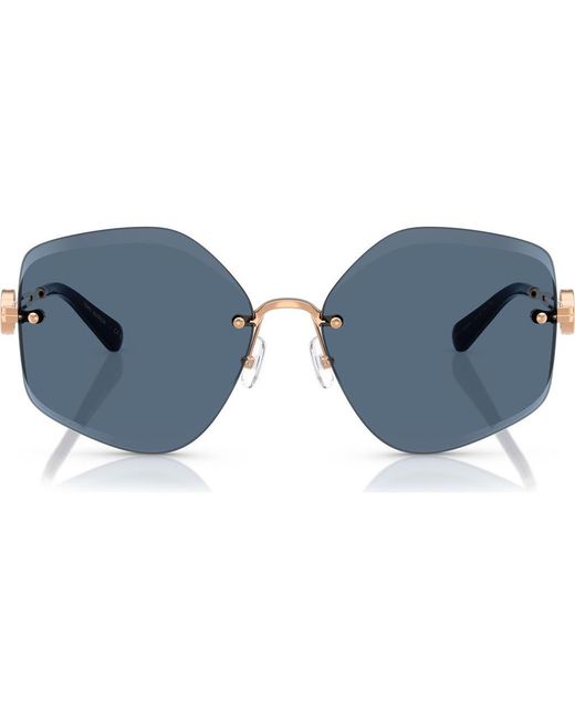 Tory Burch Blue 58Mm Irregular Sunglasses