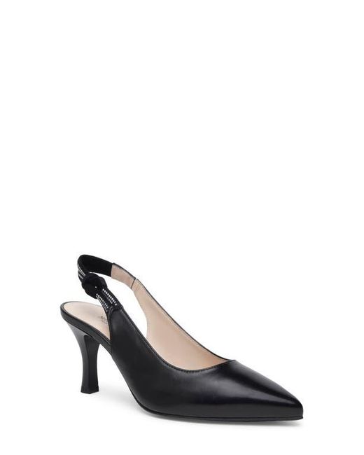 Nero Giardini Black Pointed Toe Slingback Pump