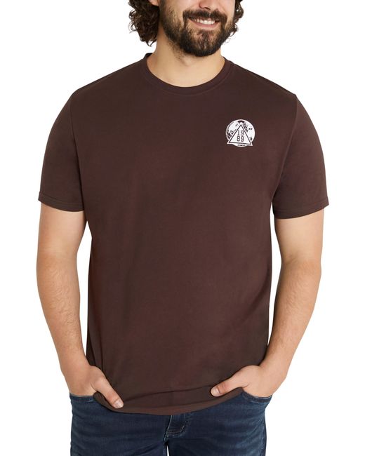Johnny Bigg Brown Carpe Diem Longline Graphic T-shirt for men
