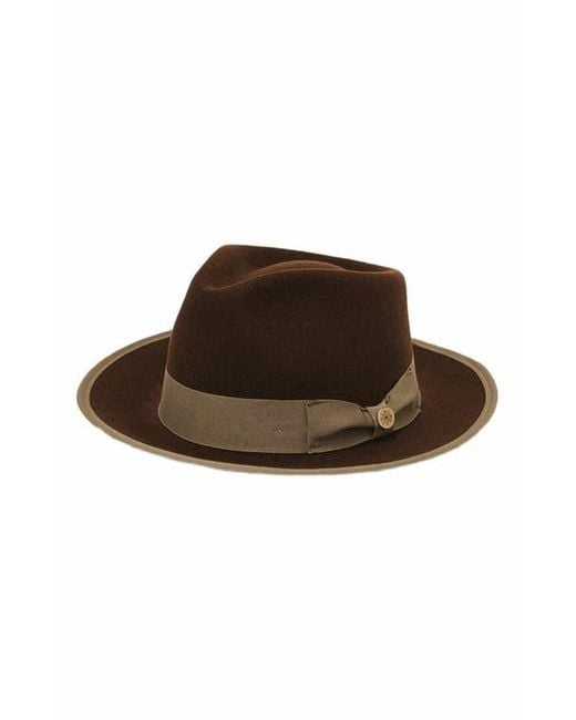 Two Roads Hat Co. Brown Waterloo Fedora for men