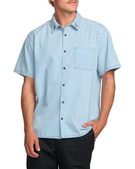 Billabong Blue Occy Short Sleeve Button-Up Shirt for men