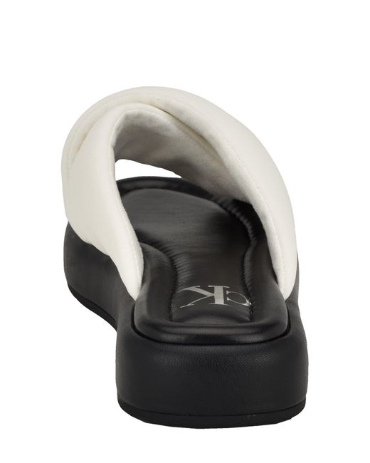 Calvin Klein White Evey Slide Sandal