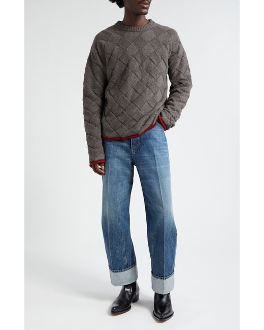 3d Intreccio Crewneck Wool Sweater