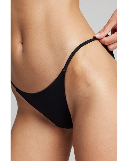 Negative Underwear Black Glacé String Bikini