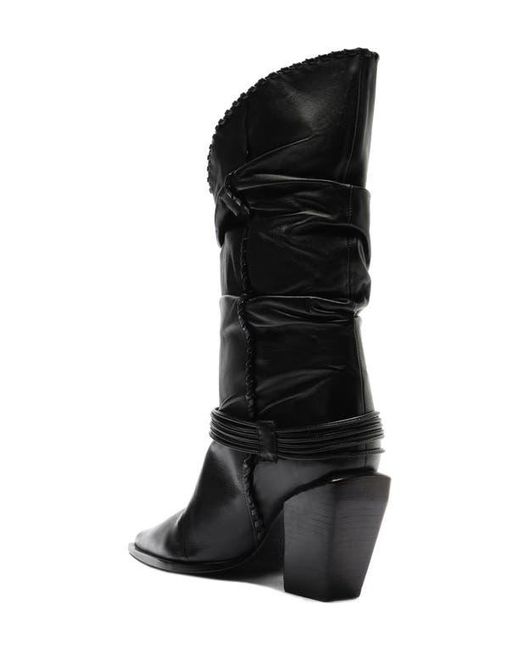 SCHUTZ SHOES Black Sable Pointed Toe Boot