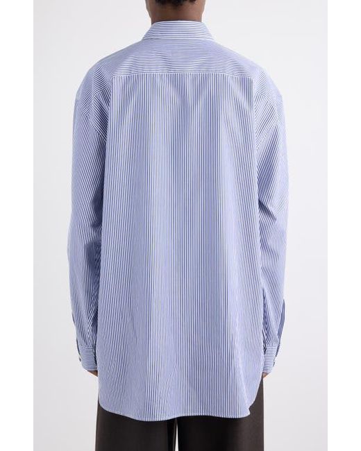 Dries Van Noten Blue Croom Stripe Button-Up Shirt for men