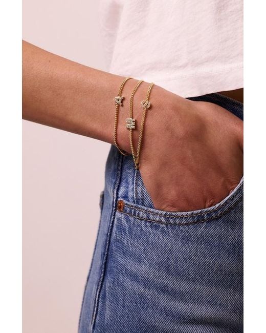 Electric Picks White Initial Bracelet