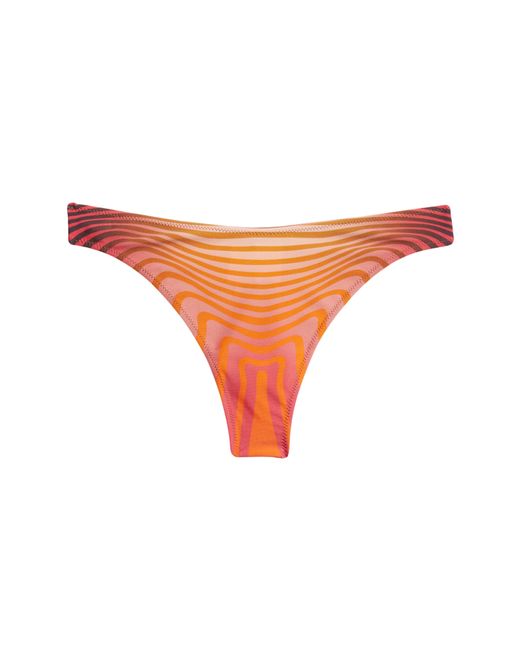 Jean Paul Gaultier Orange The Red Body Morphing Stripe Bikini Bottoms