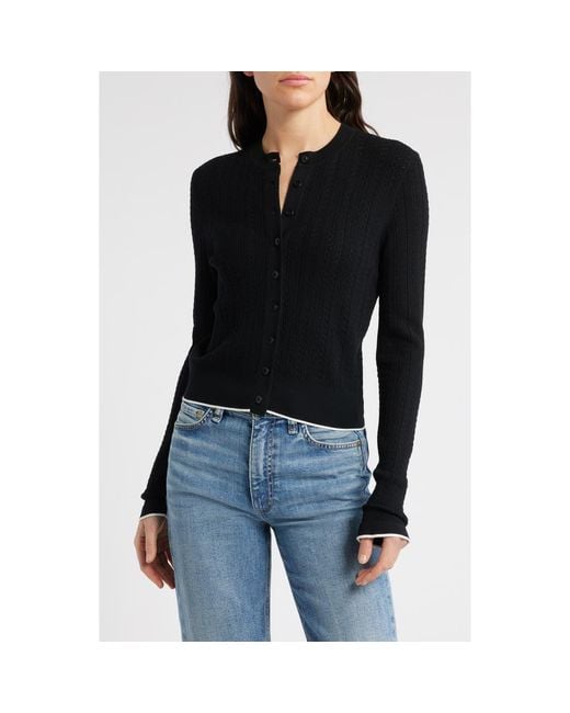 Madewell Women's Black The Signature Open Knit Cardigan