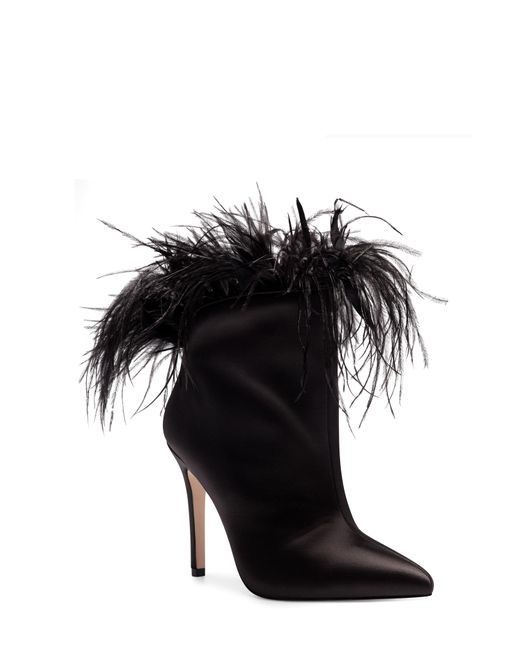 Jessica simpson preandra suede real ostrich feathers tall boots sale