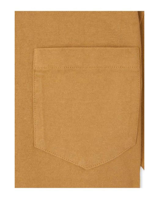 Fortela Brown Tubejp Cotton Chest Pocket T-Shirt for men