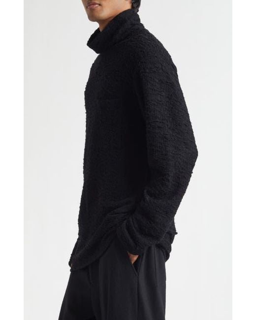Yohji Yamamoto Wool Turtleneck Sweater in Black for Men | Lyst