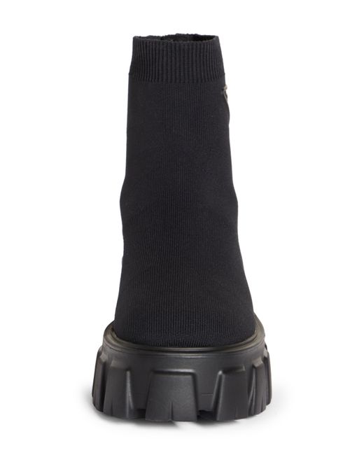 Prada Black Monolith Lug Sole Sock Bootie