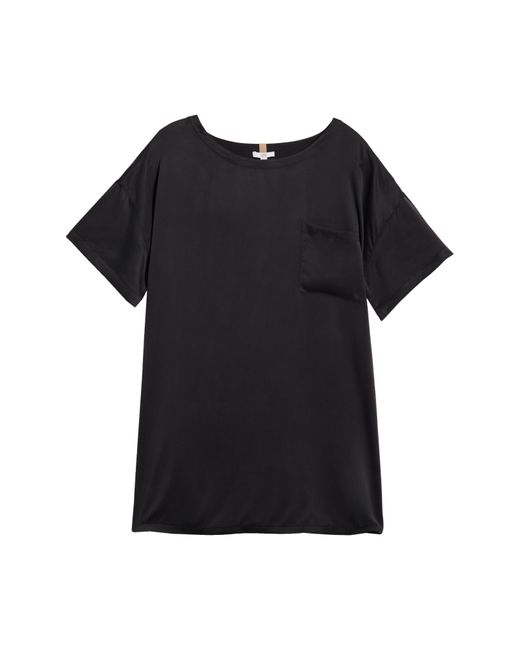 Lunya Black Oversize Silk Sleepshirt