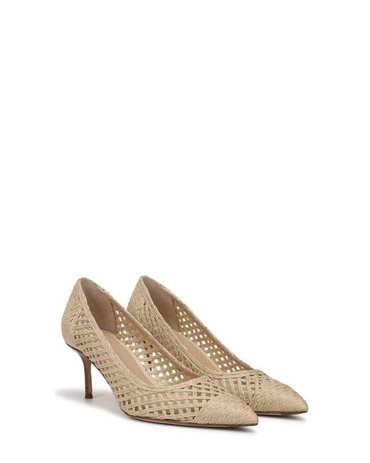 Veronica Beard Natural Rita Raffia Pointed Toe Pump