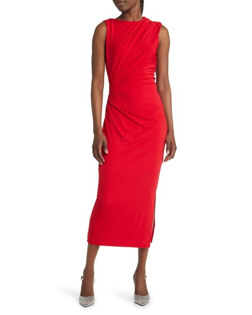 Sam Edelman Red Ruched Body-con Dress