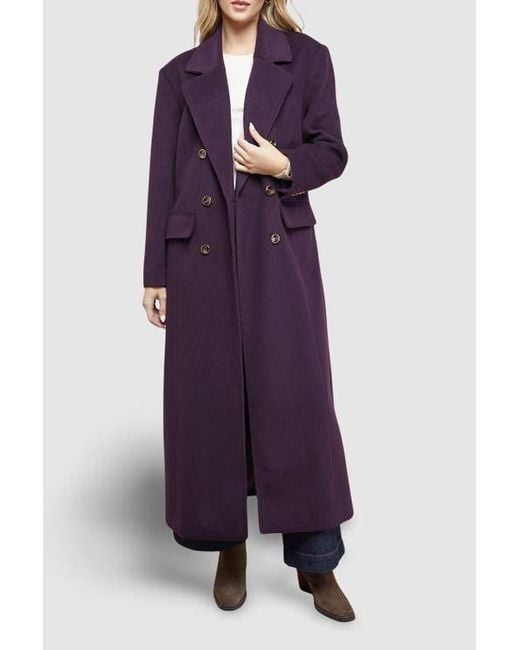 Oasis Purple Maxi Tailored Coat