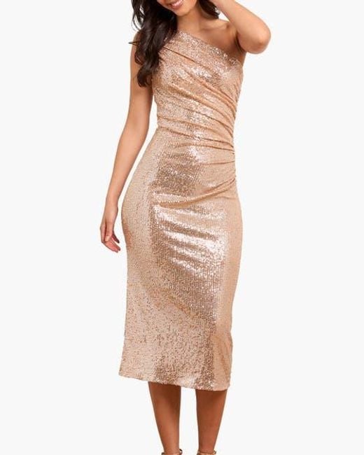 Needle & Thread Multicolor Malia One-Shoulder Ballerina Dress