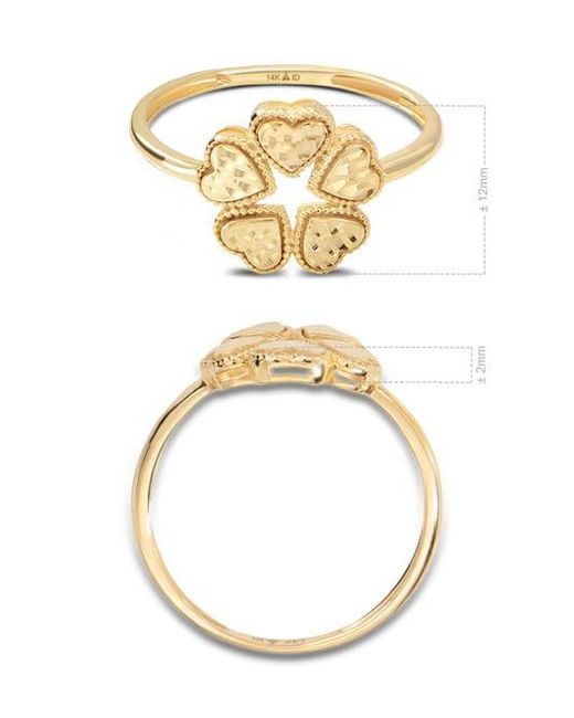 DEVATA Metallic Clover Heart Ring
