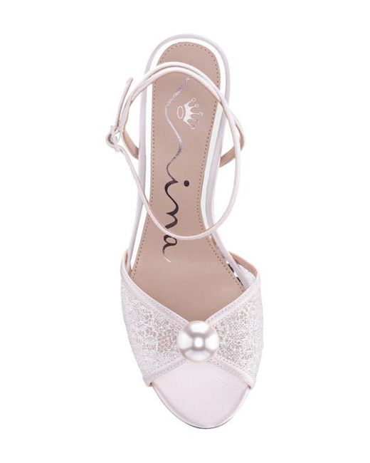 Nina White Vyra Ankle Strap Sandal