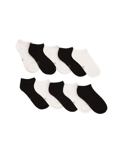 Felina Black Assorted 10-Pack No Show Socks