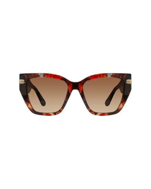 Stuart Weitzman Brown 53Mm Gradient Cat Eye Sunglasses