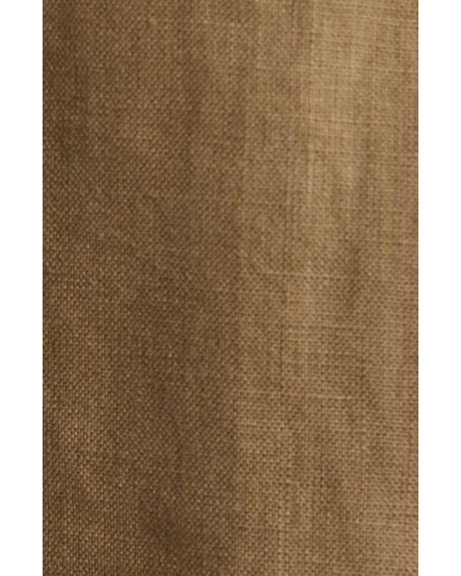 Madewell Brown Button Front Linen Shell Top