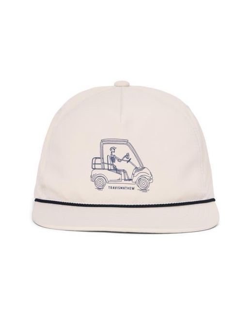 Travis Mathew White Lost Mapes Snapback Golf Cap for men