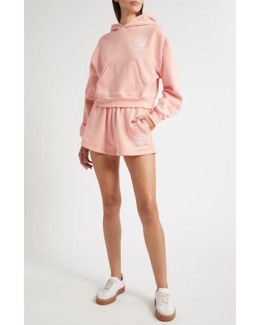 Sporty & Rich Pink California Emblem Disco Graphic Shorts