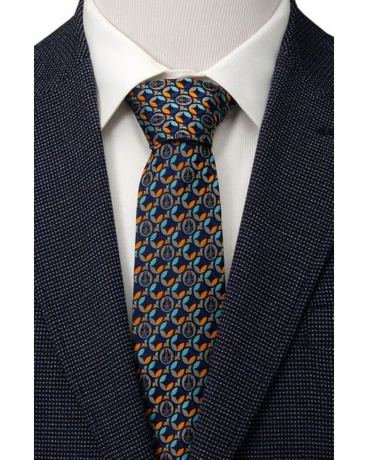Cufflinks Inc. Blue Star Wars Millennium Falcon Motif Silk Tie for men