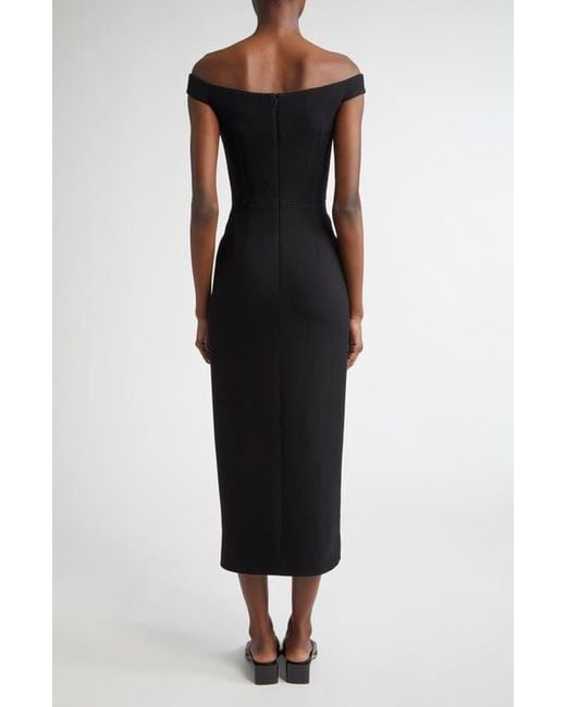 Michael Kors Black Off The Shoulder Sheath Dress