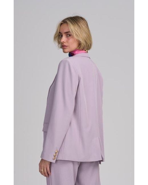 Elle Collection Purple One Button Jacket