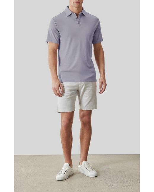 Robert Barakett Gray Georgia Short Sleeve Pima Cotton Polo for men