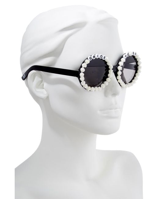 Rad & Refined Black Rad + Refined Bride To Be Round Sunglasses