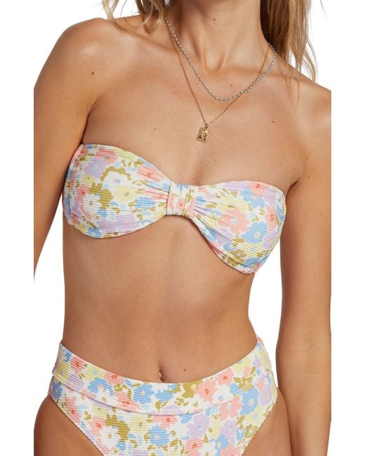 Billabong Multicolor Dream Chaser Tanlines Strapless Bikini Top